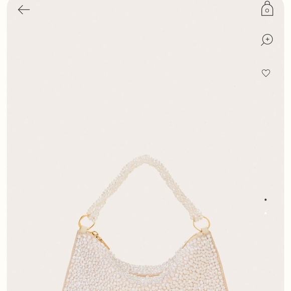 Cult Gaia Elegant Cream Pearl Beaded Women's Bag - Picture 2 of 5